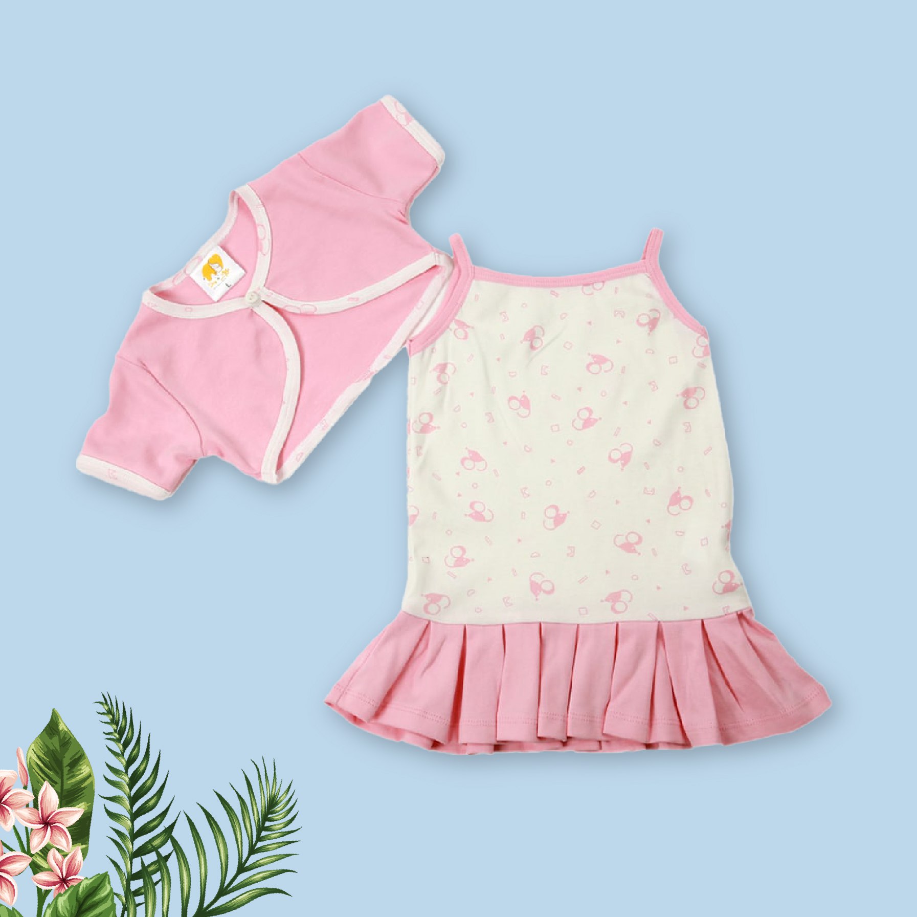 FS Baby - White & Pink Baby Dress Set | Childrensalon Outlet